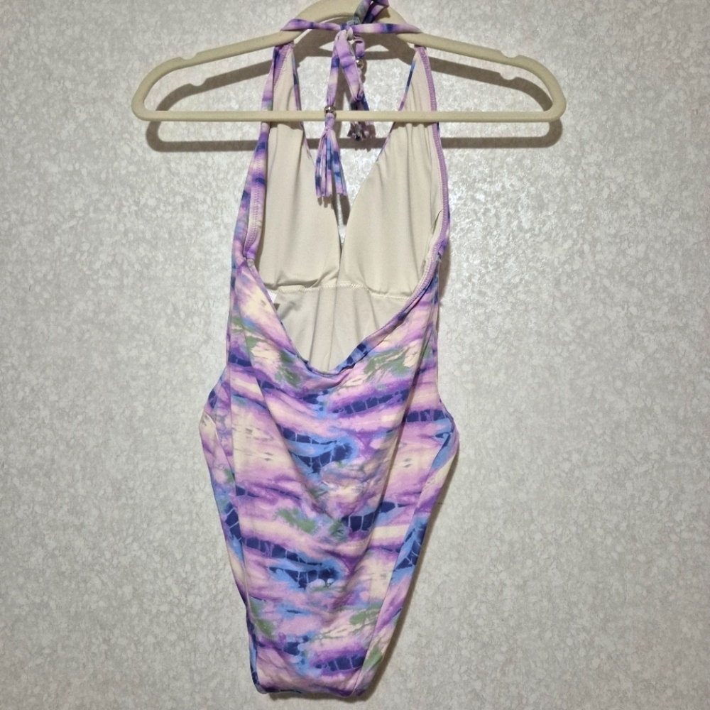 NEW...Isabella Rose Purple-blue Halter Swimsuit...SIZE:M - Picture 6 of 13